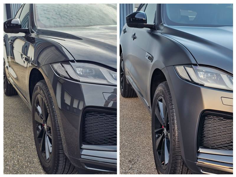 JAGUAR F-PACE :Pose de protection de film PPF Une métamorphose mate réussie par Artisans Detailing