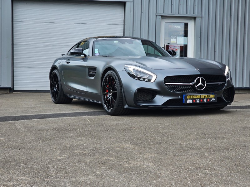 MERCEDES AMG GTS : film de protection pour peinture gris matte proche Obernai