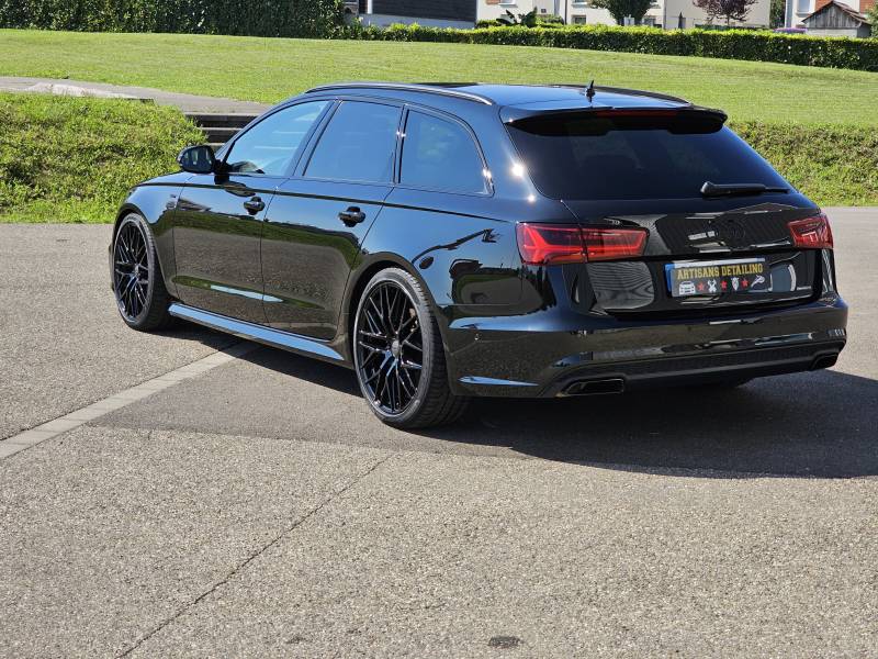 Audi A6 protection céramique GTECHNIQ ultra garantie 9 ans sur la carrosserie et GTECHNIQ C5 jantes à Strasbourg 67