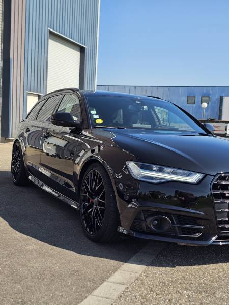 Audi A6 protection céramique GTECHNIQ ultra garantie 9 ans sur la carrosserie et GTECHNIQ C5 jantes à Strasbourg 67