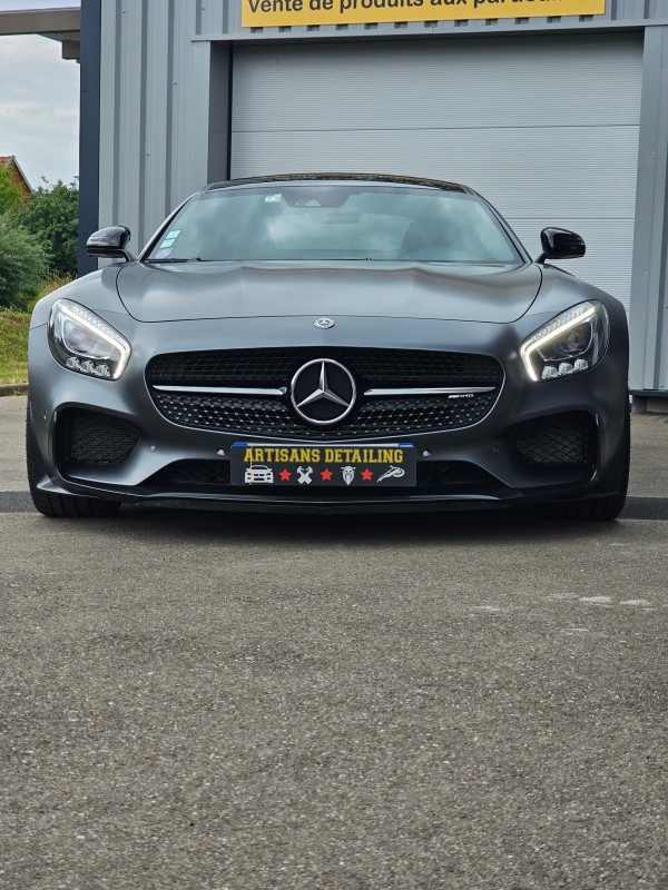 MERCEDES AMG GTS : film de protection pour peinture gris matte proche Obernai